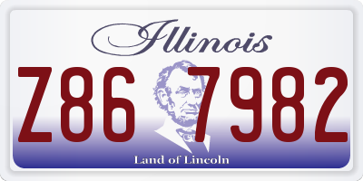 IL license plate Z867982