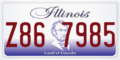 IL license plate Z867985