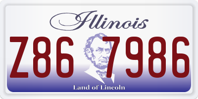 IL license plate Z867986