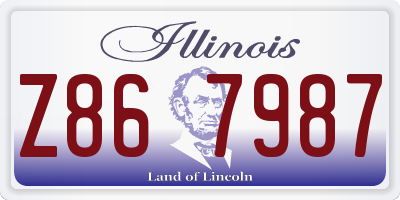 IL license plate Z867987