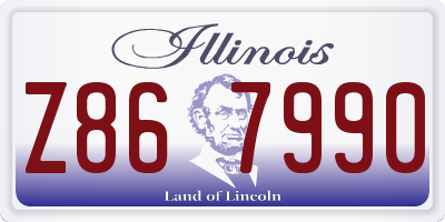 IL license plate Z867990