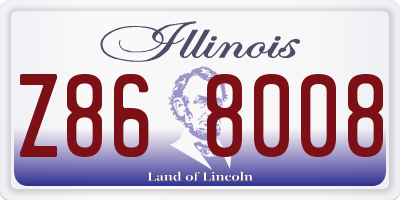 IL license plate Z868008