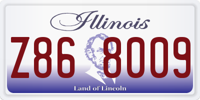 IL license plate Z868009