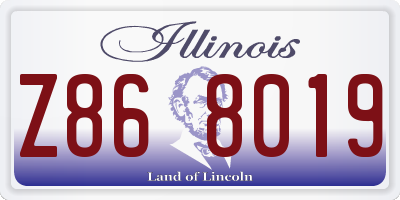IL license plate Z868019