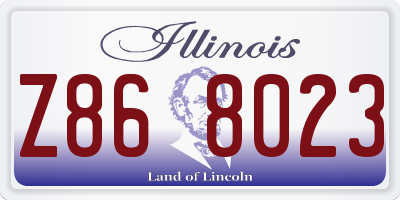 IL license plate Z868023