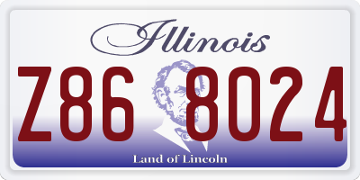 IL license plate Z868024