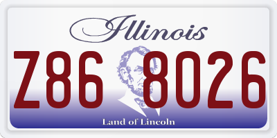 IL license plate Z868026