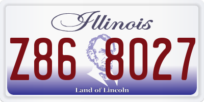 IL license plate Z868027