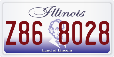 IL license plate Z868028