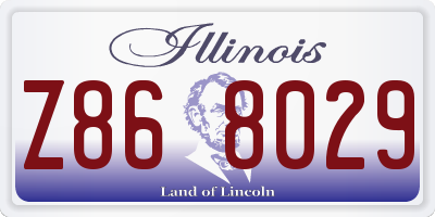 IL license plate Z868029
