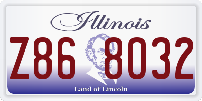 IL license plate Z868032