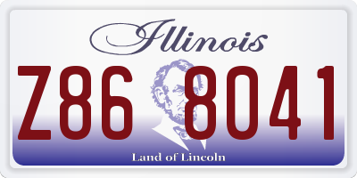 IL license plate Z868041