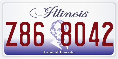 IL license plate Z868042