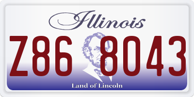 IL license plate Z868043