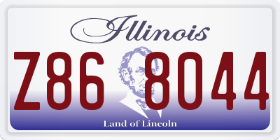 IL license plate Z868044