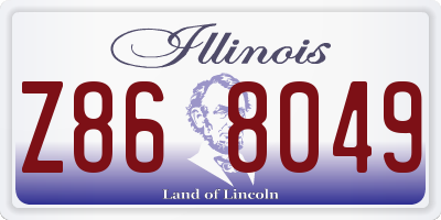 IL license plate Z868049