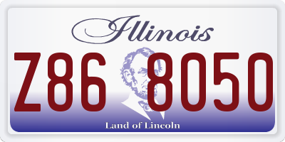 IL license plate Z868050