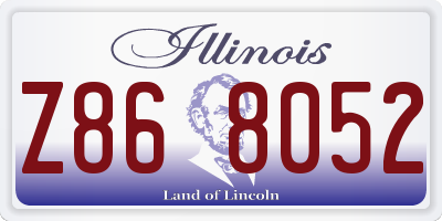 IL license plate Z868052