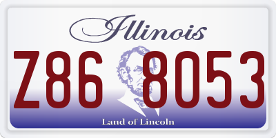IL license plate Z868053