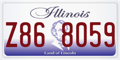 IL license plate Z868059