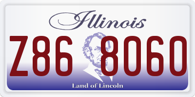 IL license plate Z868060