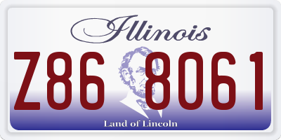 IL license plate Z868061