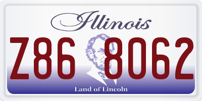 IL license plate Z868062