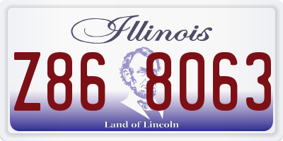 IL license plate Z868063