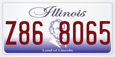 IL license plate Z868065
