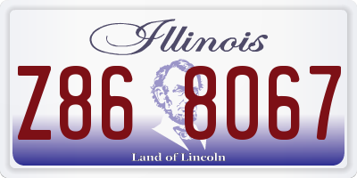 IL license plate Z868067