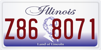 IL license plate Z868071