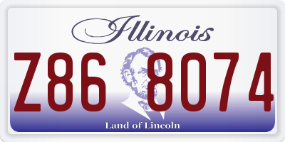 IL license plate Z868074
