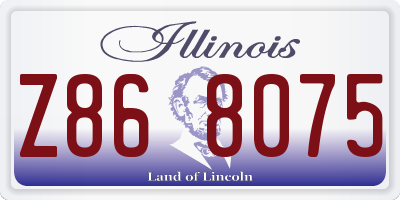 IL license plate Z868075