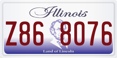 IL license plate Z868076