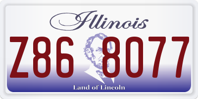IL license plate Z868077