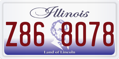 IL license plate Z868078