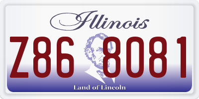 IL license plate Z868081