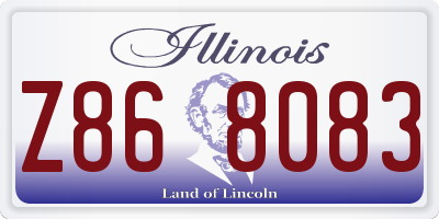 IL license plate Z868083
