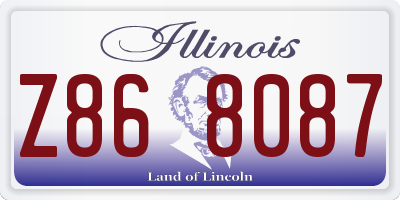 IL license plate Z868087