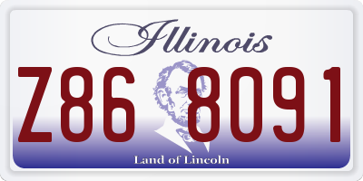 IL license plate Z868091