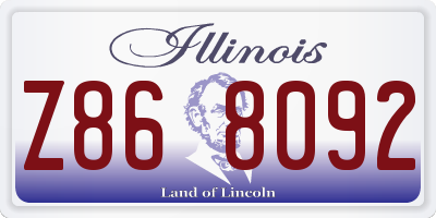 IL license plate Z868092