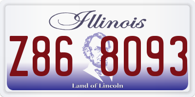 IL license plate Z868093