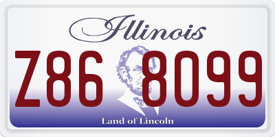 IL license plate Z868099