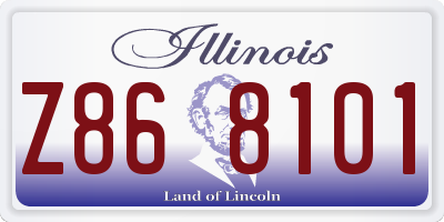 IL license plate Z868101