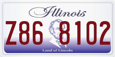 IL license plate Z868102