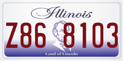 IL license plate Z868103