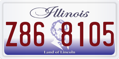 IL license plate Z868105