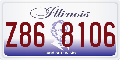 IL license plate Z868106