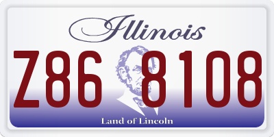 IL license plate Z868108