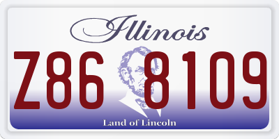 IL license plate Z868109